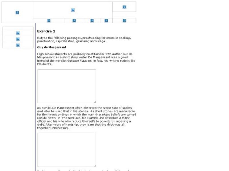 Proofreading a Paragraph Interactive