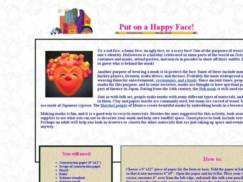 Put on a Happy Face! Lesson Plan
