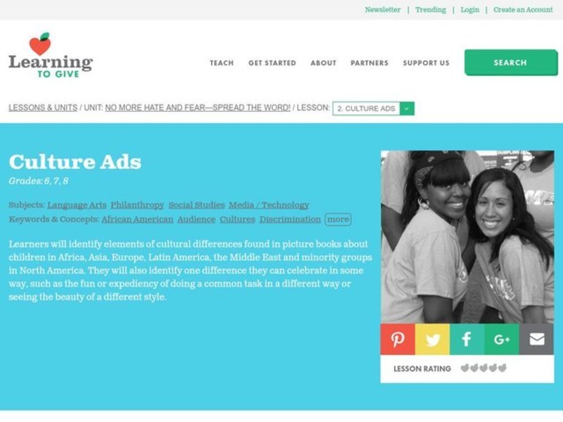 Culture Ads Lesson Plan