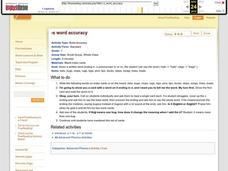 -s Word Accuracy Lesson Plan