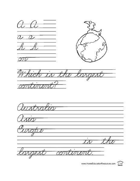 Cursive Practice- Sentence Writing Lesson Plan
