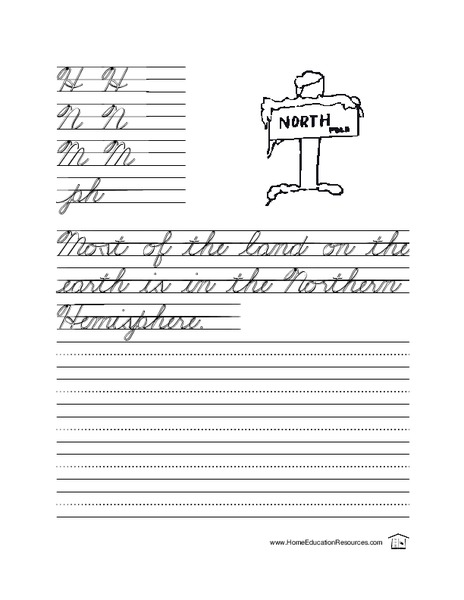 Cursive Practice-- Sentence Writing Lesson Plan