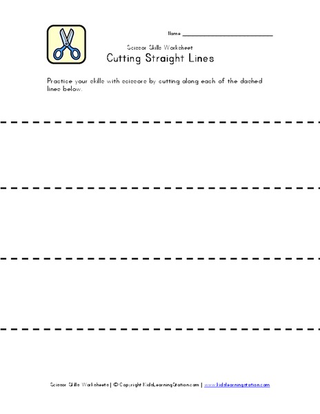 Cutting Straight Lines Worksheet