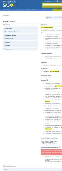 Cutting Corners Lesson Plan