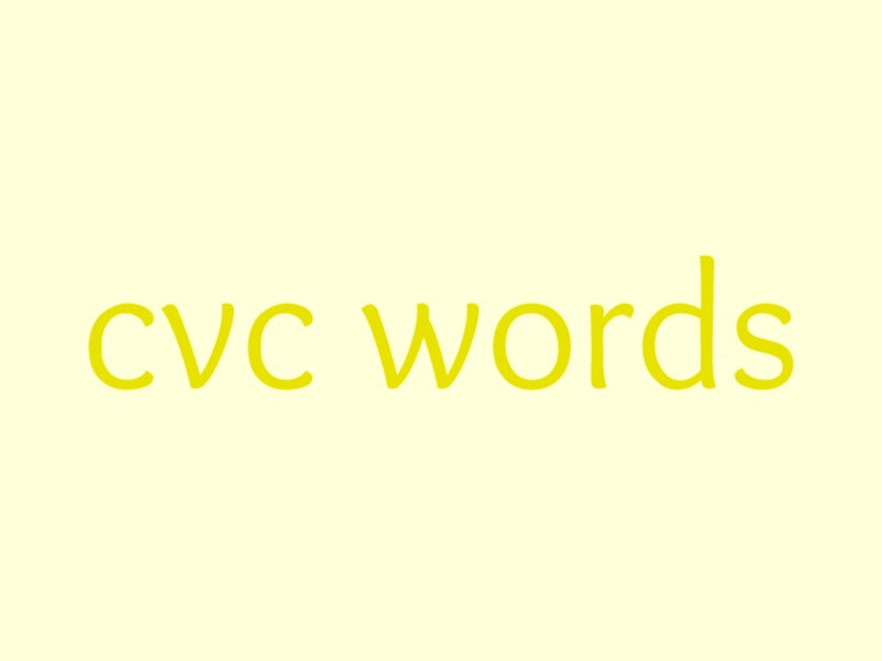CVC Words PPT