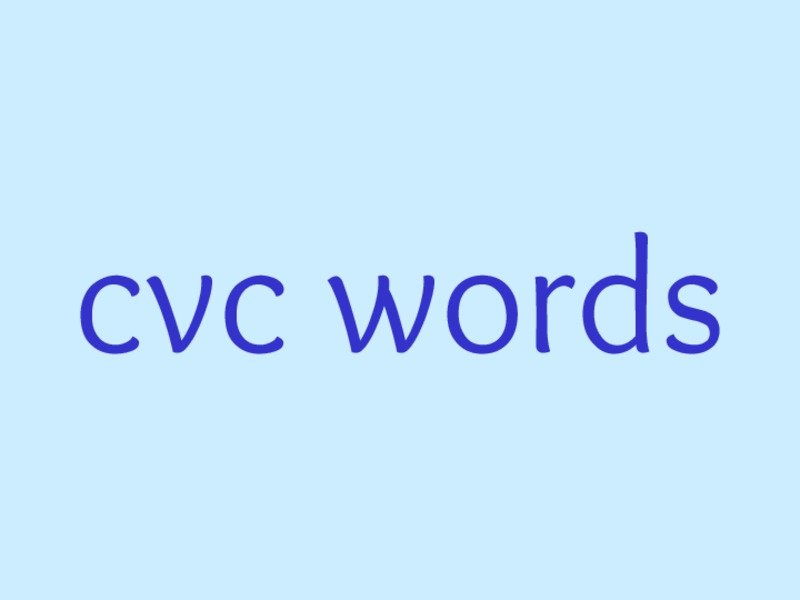 CVC Words PPT