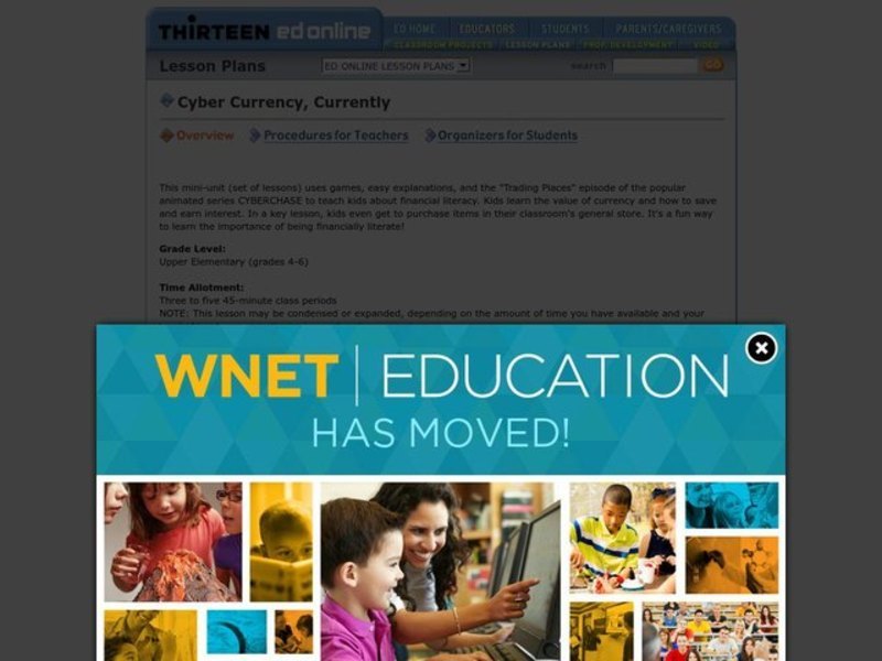 Cyber Currency, Currently Lesson Plan