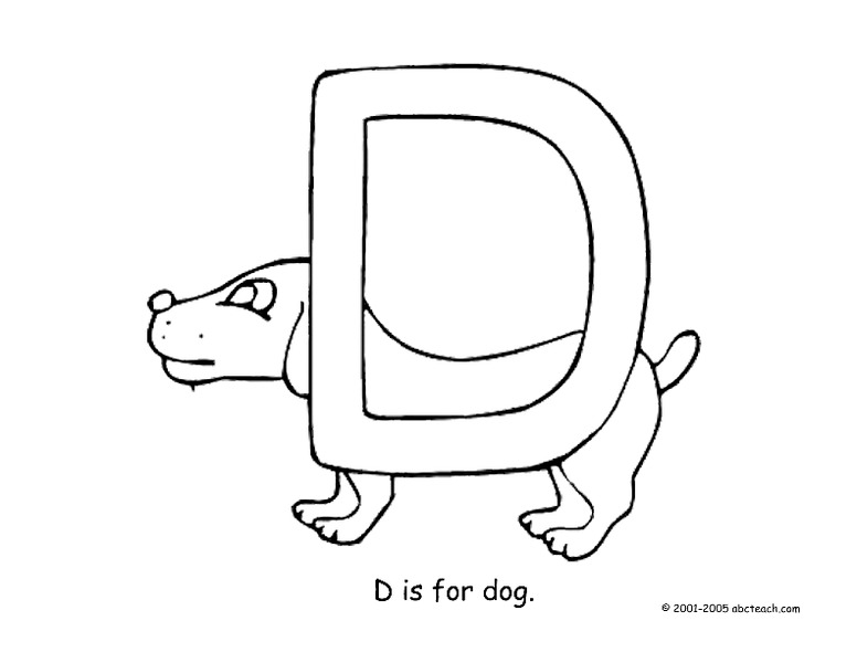 D is for Dog Worksheet