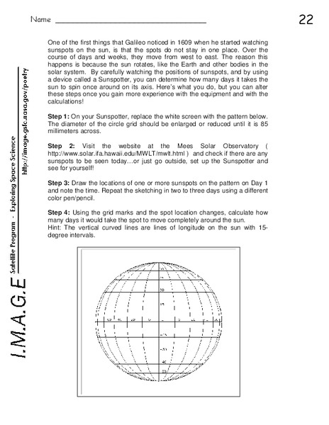Sunspots and the Sun's Rotation Interactive