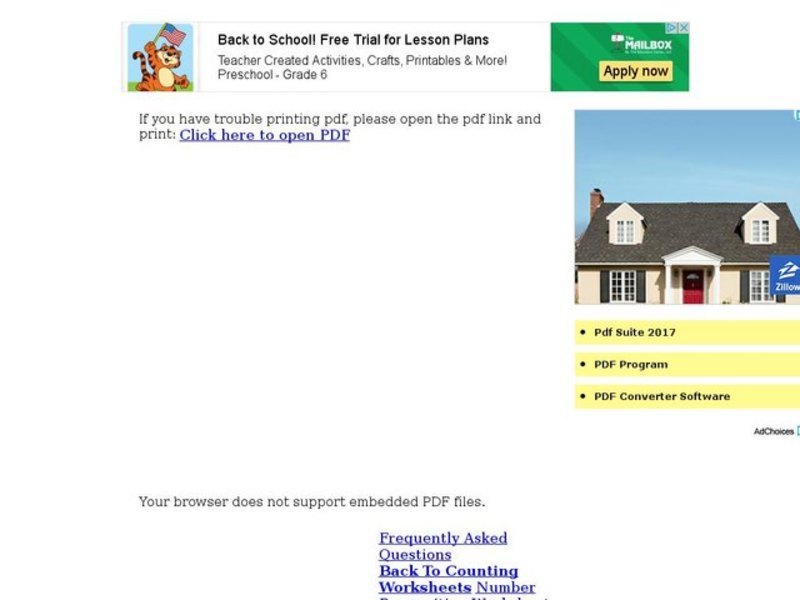 Find Sums Using Math Counters Worksheet