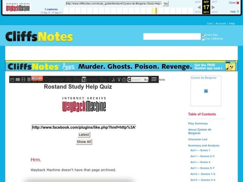 Cyrano de Bergerac Quiz Interactive