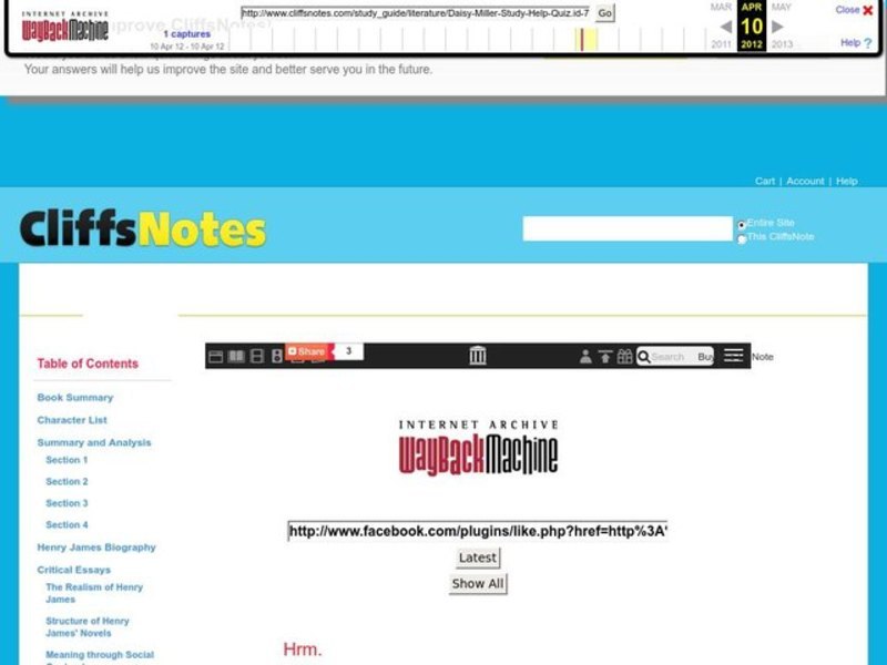 Daisy Miller Quiz Interactive