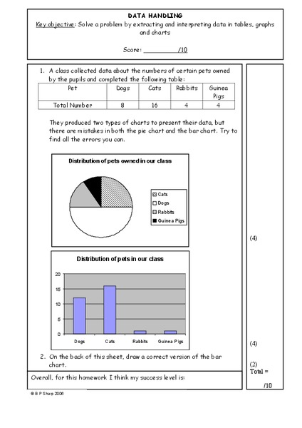 Data Handling Worksheet