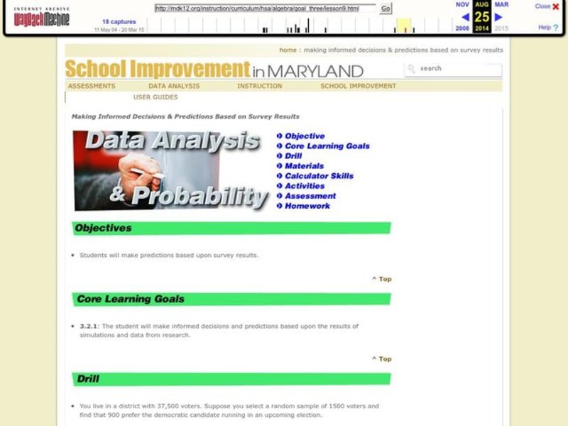 Data Analysis & Probability Lesson Plan
