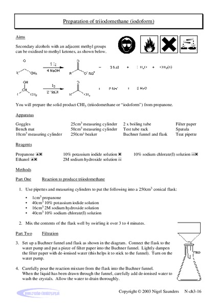 Preparation of Triiodomethane (Iodoform) Lab Resource