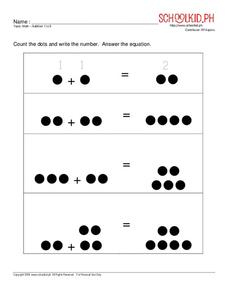 Math – Addition 1 to 10 Worksheet