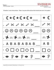 Math Readiness - patterns Worksheet