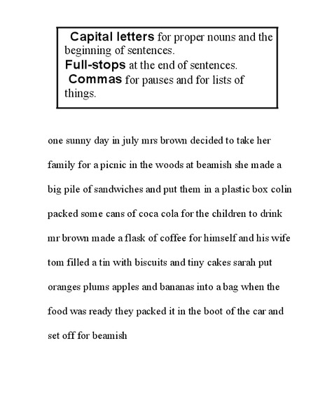 Writing Objects in Lists Using Commas Worksheet