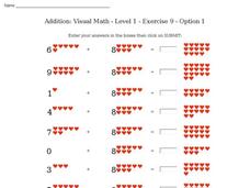 Addition: Visual Math - Level 1 - Exercise 9 - Option 1 Interactive