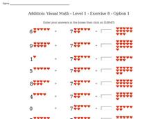 Addition: Visual Math - Level 1 - Exercise 8 - Option 1 Interactive