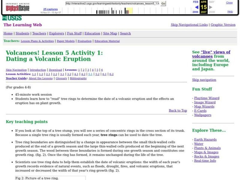 Dating a Volcanic Eruption Lesson Plan