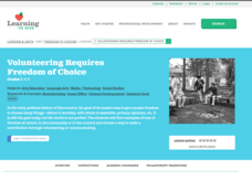 Volunteering Requires Freedom of Choice Lesson Plan