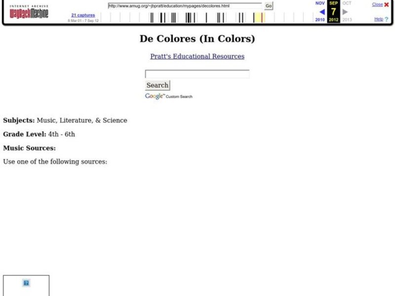 De Colores Lesson Plan