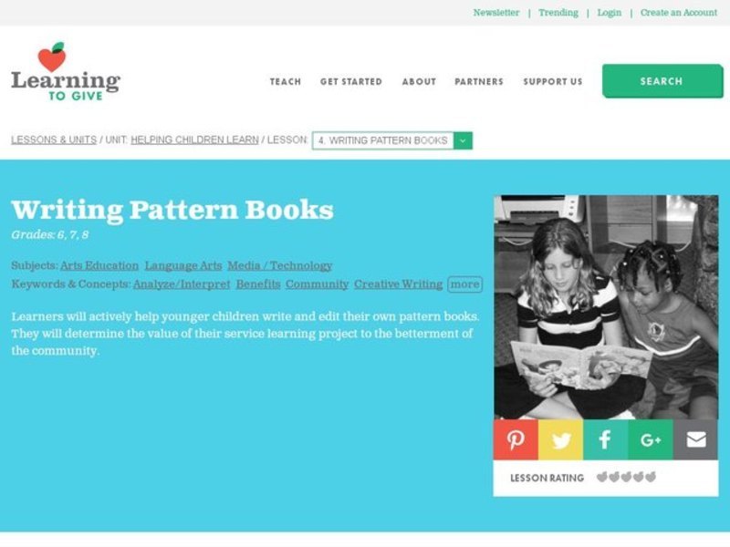 Writing Pattern Books Lesson Plan