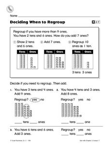 Deciding When to Regroup Worksheet