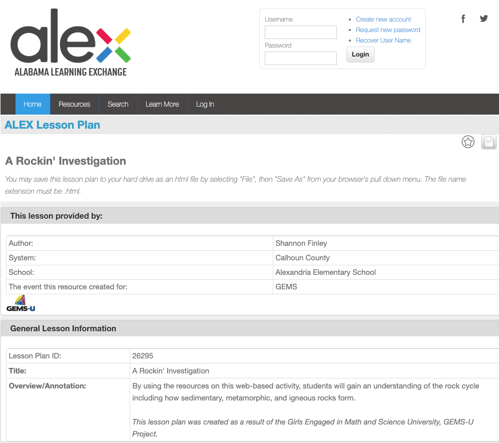 A Rockin' Investigation Lesson Plan