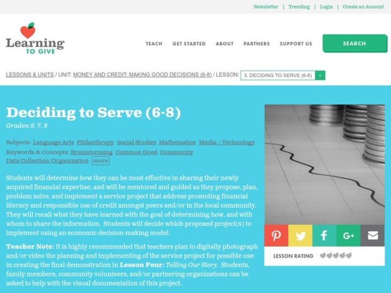 Deciding to Serve Lesson Plan
