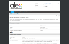Heads, Shoulders, Knees, and Toes Lesson Plan