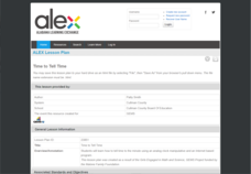Time to Tell Time Lesson Plan