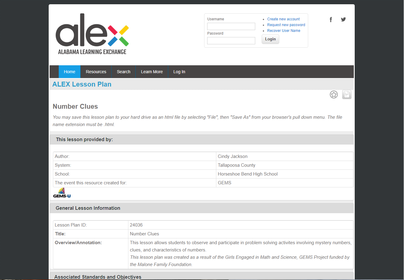 Number Clues Lesson Plan