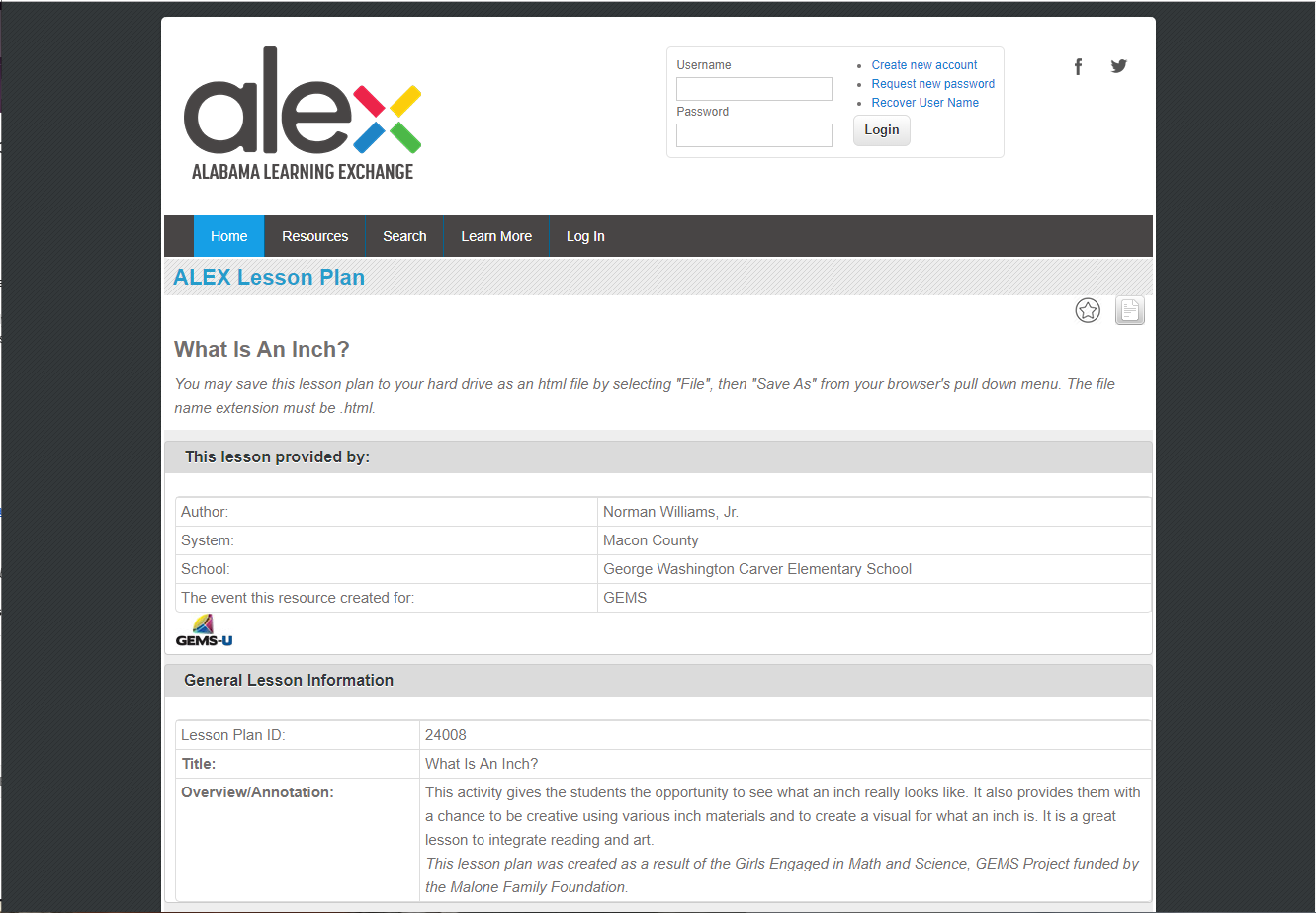 What Is An Inch? Lesson Plan