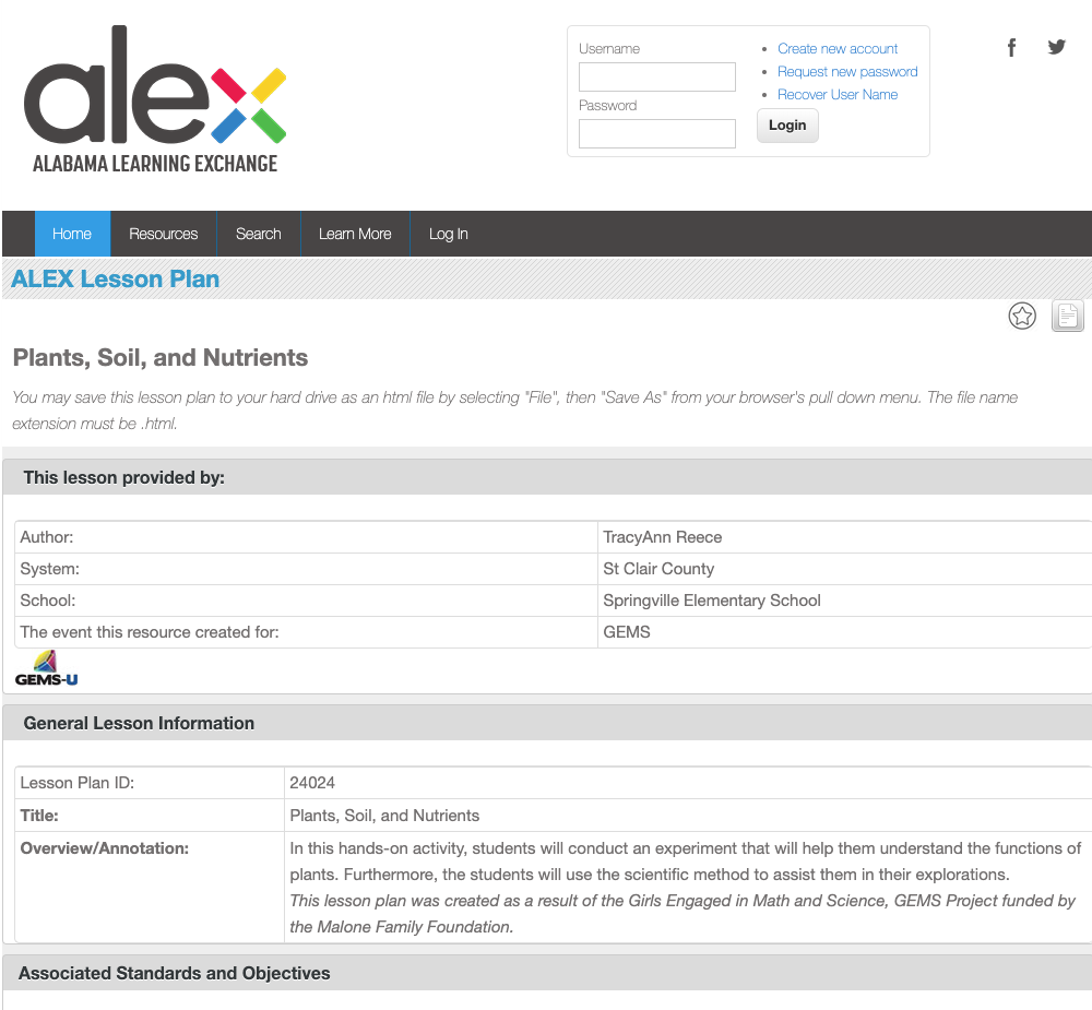 Plants, Soil and Nutrients Lesson Plan