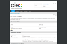 The Causes of Pollution Lesson Plan