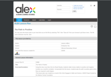 The Path to Positive Lesson Plan