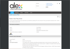 Seeds: How They Grow Lesson Plan