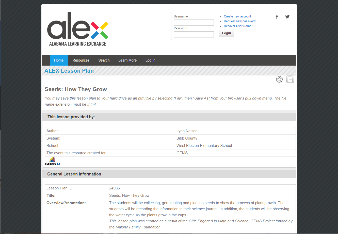 Seeds: How They Grow Lesson Plan