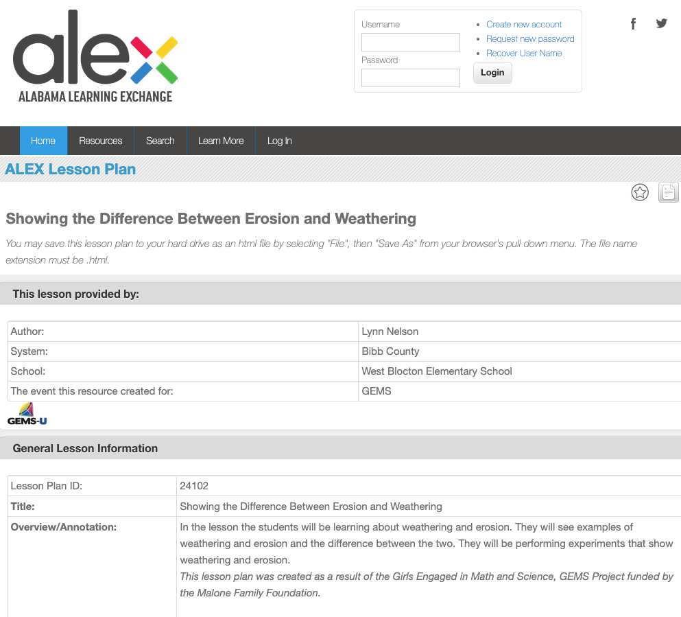Showing the Difference between Erosion and Weathering Lesson Plan