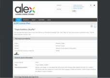 Triple Addition Shuffle Lesson Plan