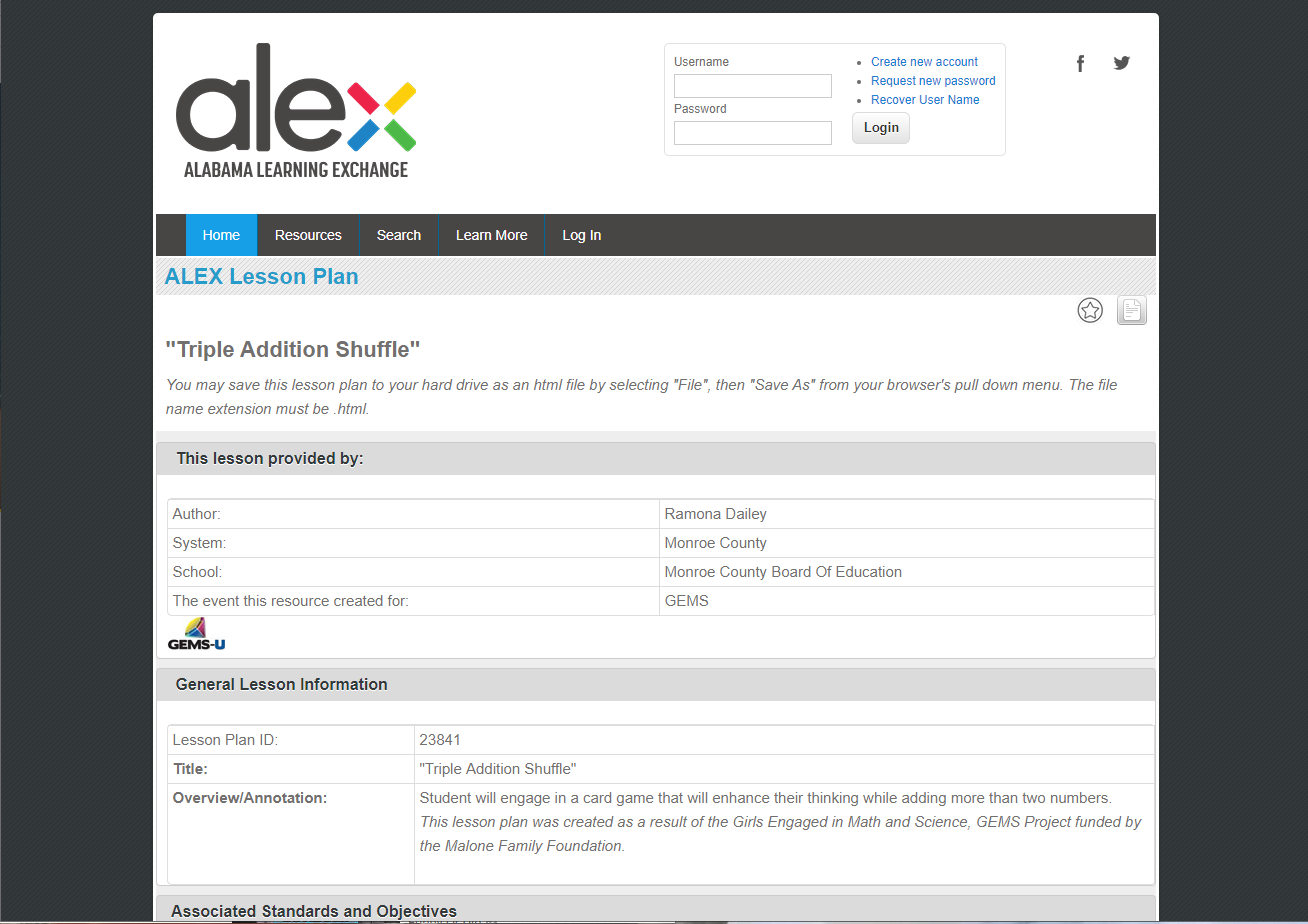 Triple Addition Shuffle Lesson Plan