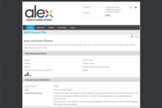 Inner and Outer Planets Lesson Plan