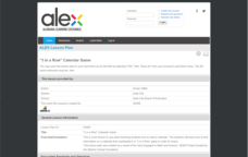 Three in a Row Calendar Game Lesson Plan