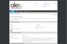 Mr. Crocodile's Busy Day Lesson Plan