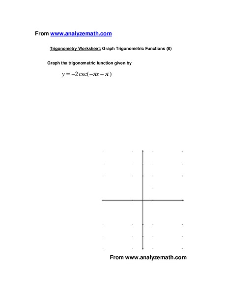 Graph a csc Trigonometric Function Interactive