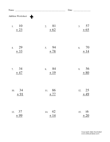 2 digit addition Worksheet