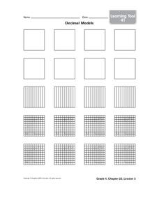 Decimal Models Worksheet
