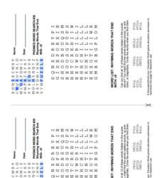 Phonics Word Search #35- Rhyming Words That End With -ill Lesson Plan
